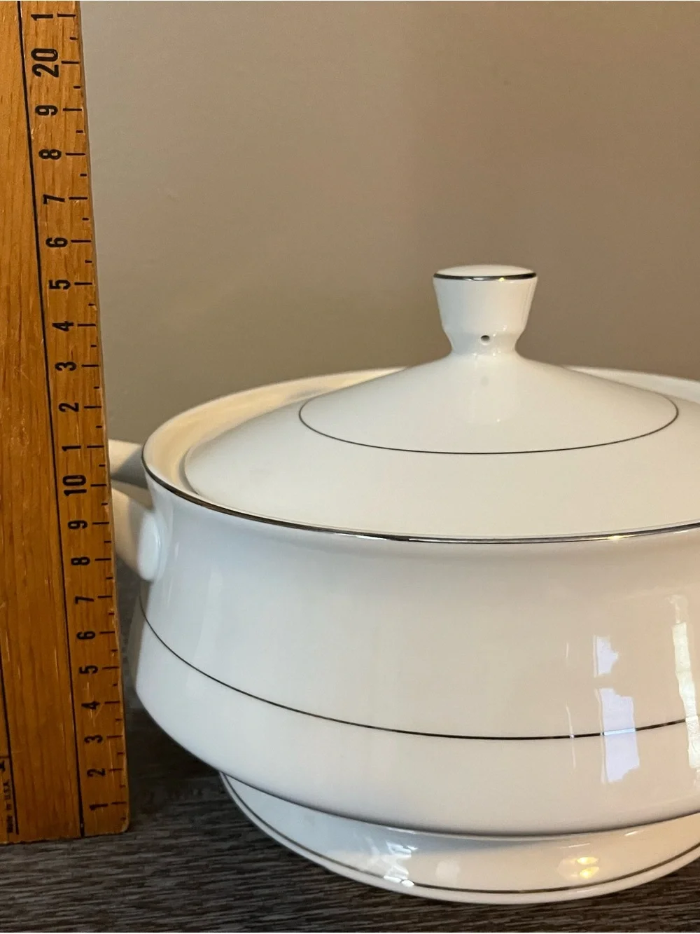 Crown Platino pattern by Yamaka Tureen and Butter Dish